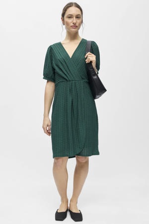 mini jurk broderie groen