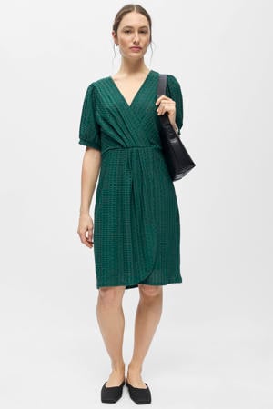 mini jurk broderie groen