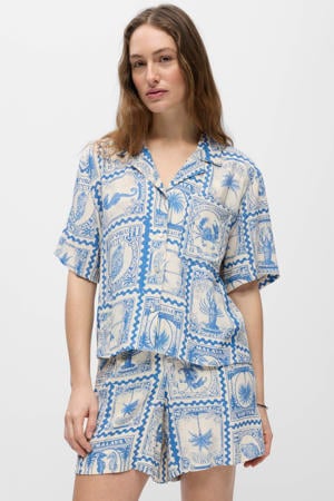blouse blauw