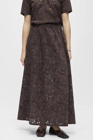 maxi rok donkerbruin