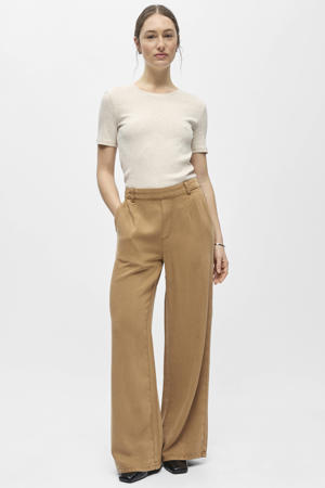 denim wide leg regular waist casual broek