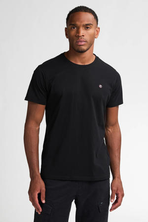 regular T-shirt zwart