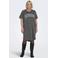 ONLY CARMAKOMA midi jurk met tekstprint grijs