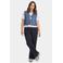 ONLY CARMAKOMA wide leg high waist casual broek donkerblauw