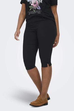 slim regular waist capri zwart