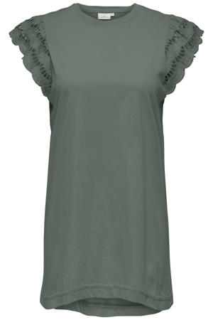 t-shirtjurk met broderie