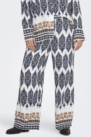 Carhavana Straight Pant Aop casual broek donkerblauw