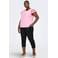 ONLY CARMAKOMA top roze broderie