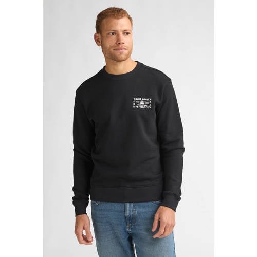 Petrol Industries sweater met backprint zwart afbeelding
