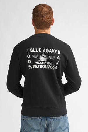 sweater met backprint zwart