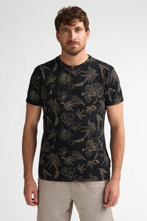 regular T-shirt zwart