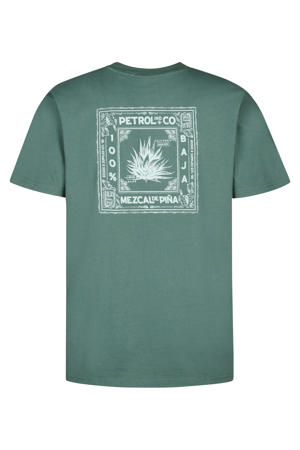 regular T-shirt met backprint groen