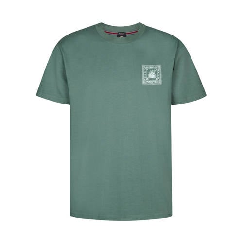 Petrol Industries regular T-shirt met backprint groen afbeelding