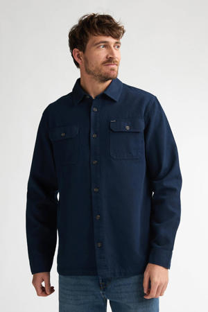 regular casual overhemd donkerblauw