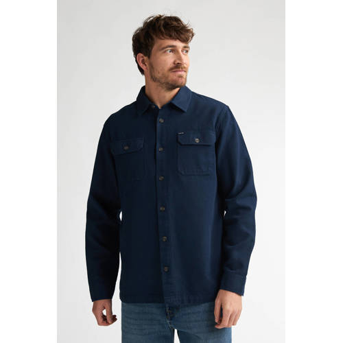 Petrol Industries regular casual overhemd donkerblauw afbeelding