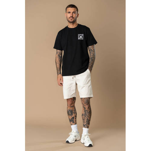 Petrol Industries regular T-shirt met backprint zwart afbeelding