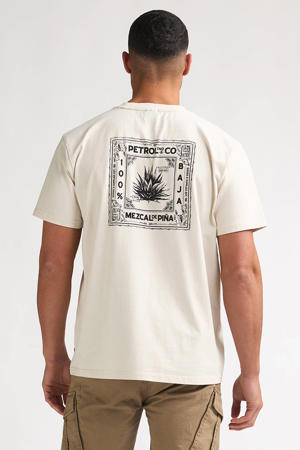 regular T-shirt met backprint ecru