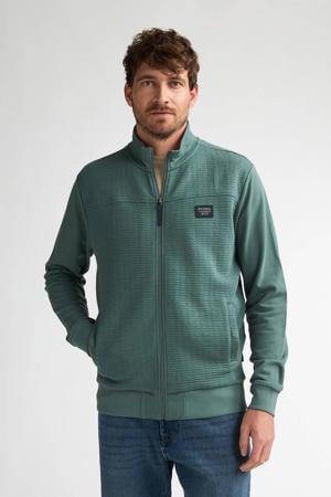 sweatvest met textuur groen