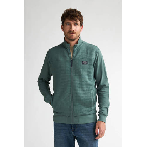 Petrol Industries sweatvest met textuur groen afbeelding