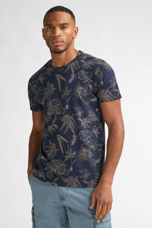 regular T-shirt donkerblauw