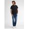 Petrol Industries regular T-shirt zwart met textuur