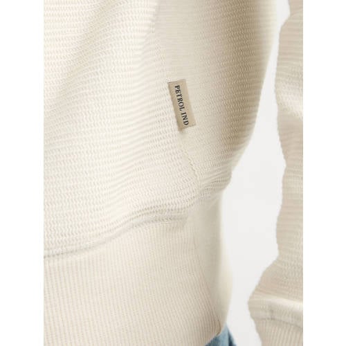 Petrol Industries sweater met textuur wit afbeelding