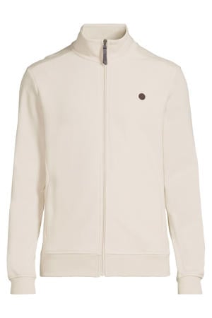 sweatvest met textuur ecru