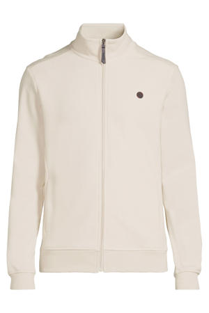sweatvest met textuur ecru