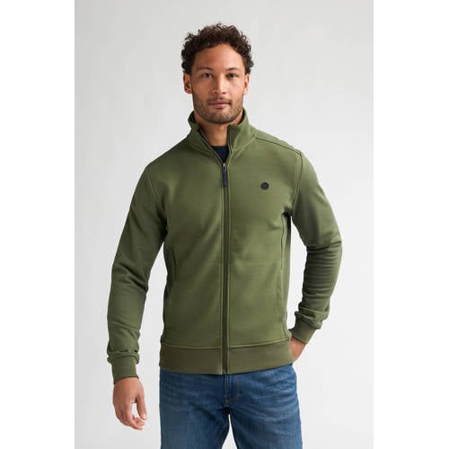 Petrol Industries sweatvest met textuur groen afbeelding