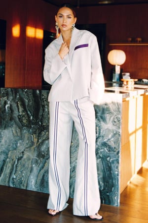 cropped blazer ecru