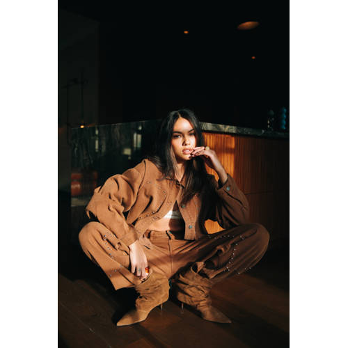 Refined Department wide leg jeans bruin afbeelding