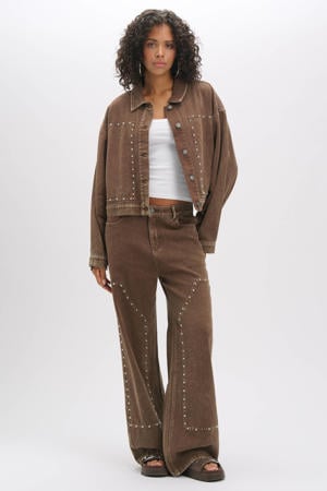 wide leg jeans bruin