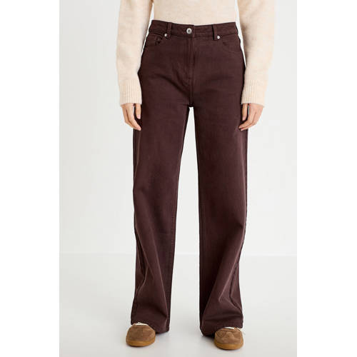 Cache Cache wide leg jeans donkerbruin afbeelding