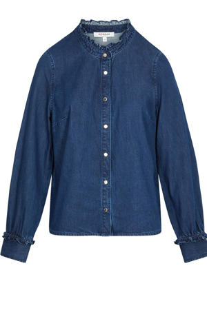 denim blouse dark blue denim