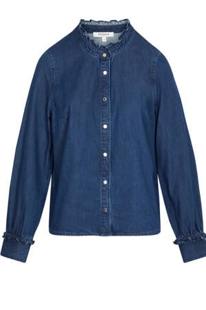 denim blouse dark blue denim