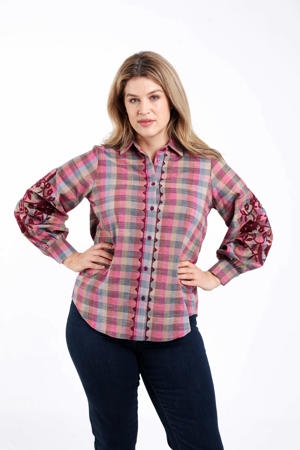 geruit blouse multi