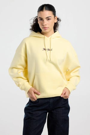 hoodie met backprint geel