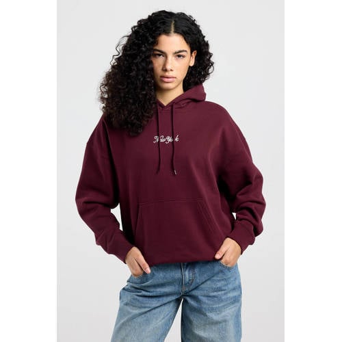 America Today hoodie met backprint donkerrood afbeelding