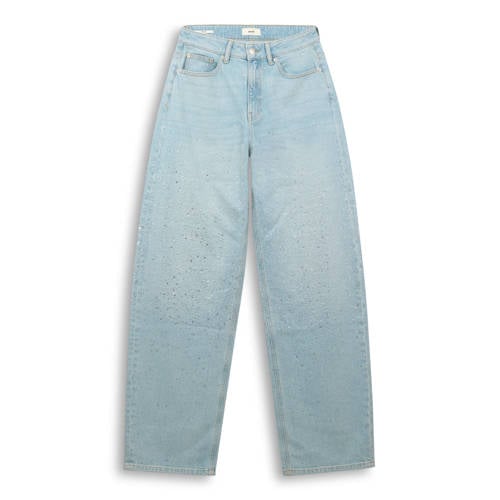 Shoeby high waist barrel jeans light blue denim afbeelding