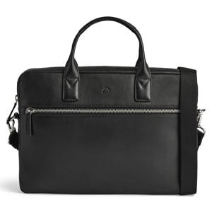15 inch leren laptoptas KnoxMBG zwart