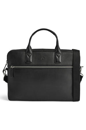  15 inch leren laptoptas  KnoxMBG zwart