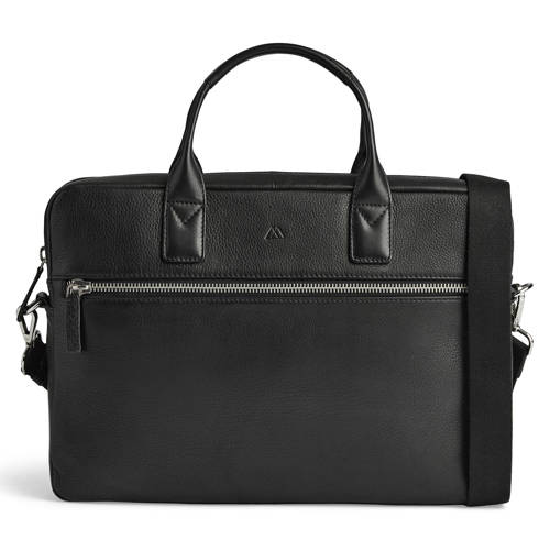 Markberg 15 leren laptoptas KnoxMBG zwart afbeelding