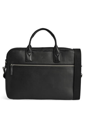 14 inch leren laptoptas KingstonMBG zwart