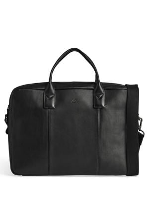 15 inch leren laptoptas AshtonMBG zwart