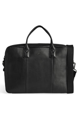  15 inch leren laptoptas AshtonMBG zwart