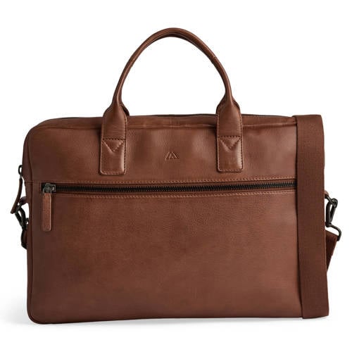 Markberg 15 leren laptoptas KnoxMBG cognac afbeelding