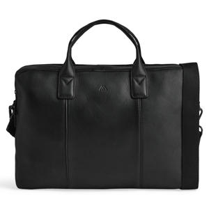 15 inch leren laptoptas AxelMBG zwart