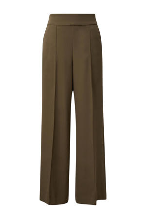 regular waist broek donkergroen