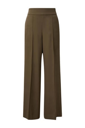 regular waist broek donkergroen