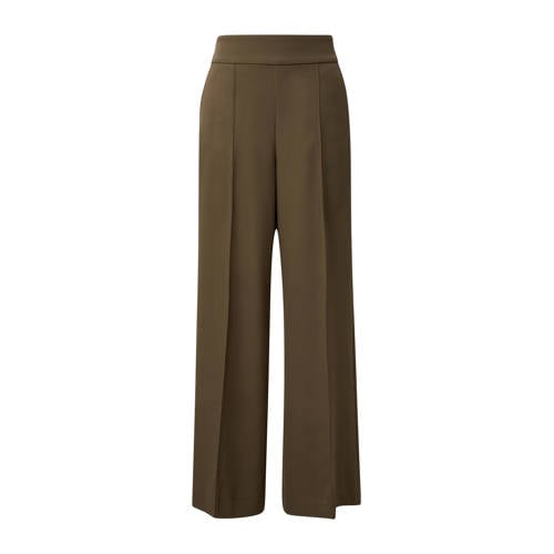 comma regular waist broek donkergroen afbeelding